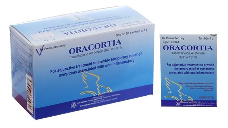 Thuốc bôi nhiệt miệng màu xanh Oracortia