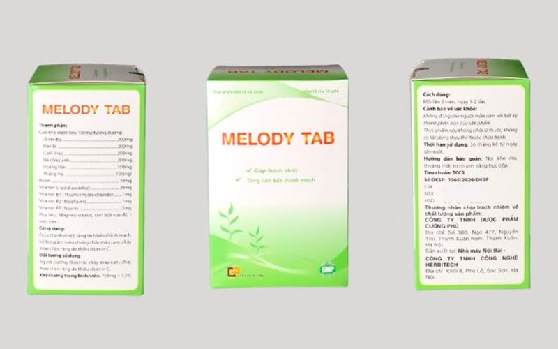 Melody Tab được sản xuất từ thành phần thảo dược tự nhiên đảm bảo an toàn
